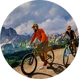People Biking in the Mountains